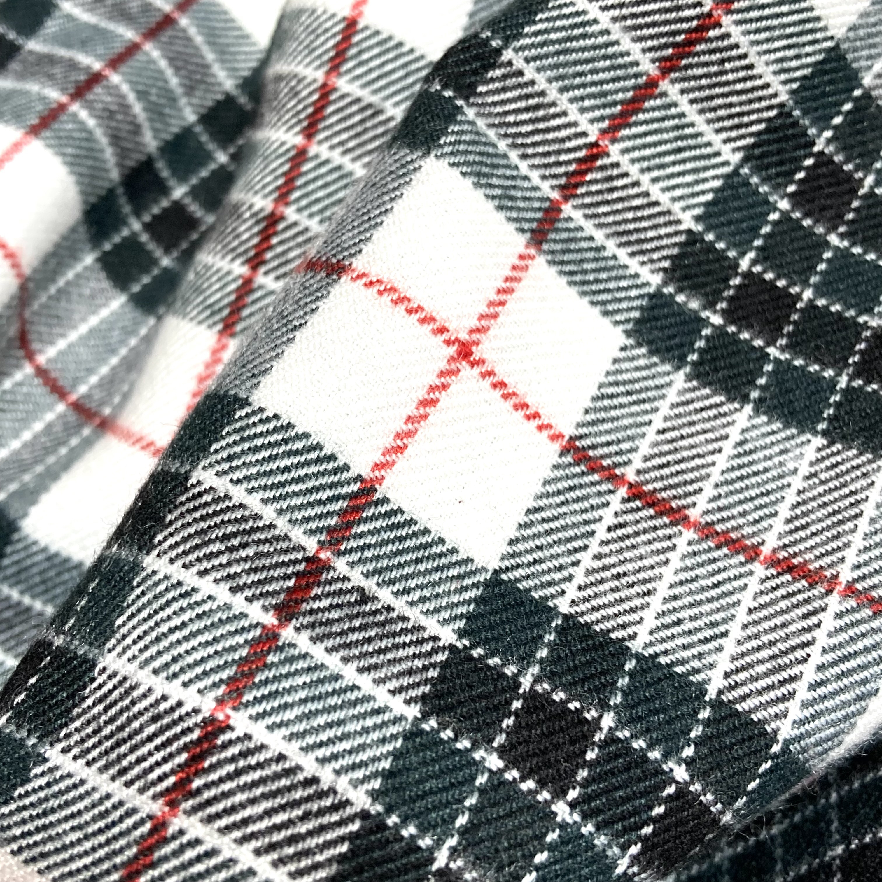 グリーンのタータンチェック＊ギャザースカート＊裏地付きby花織［Y2550］