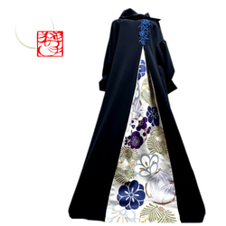 振袖×留袖　着物リメイク　ドレス　シルエット変形　キジや桜　和柄　ハンドメイド 振袖×留袖 着物リメイク ドレス シルエット変形 キジや桜 和柄