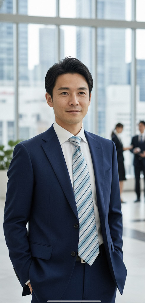 京都与謝野シルクネクタイ　クリアブルー・エグゼクティブ
