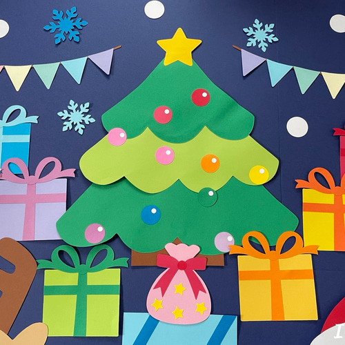 壁面飾り】大きめ 12月 『クリスマス』 サンタクロース トナカイ