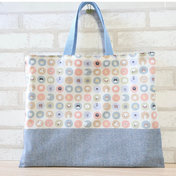 選べる4色！】星柄×ネイビーデニム⭐︎巾着袋／給食袋／コップ袋 No