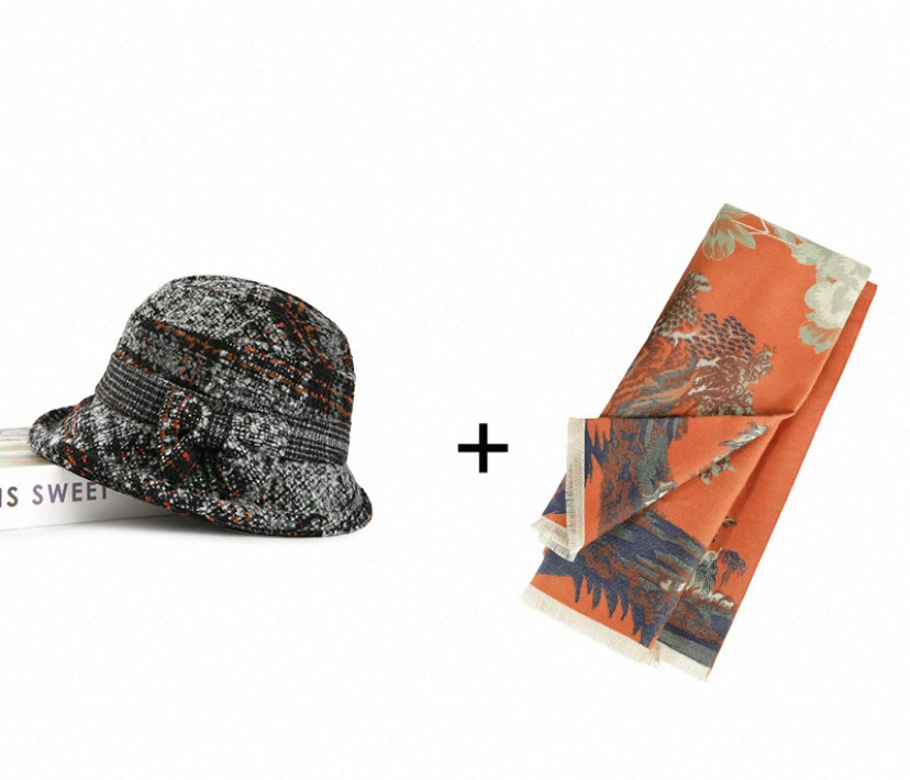 春秋*冬* 帽子&マフラー ２点セット* ハット*スカーフ* 旅行 *通勤 *通学 *日常*防寒