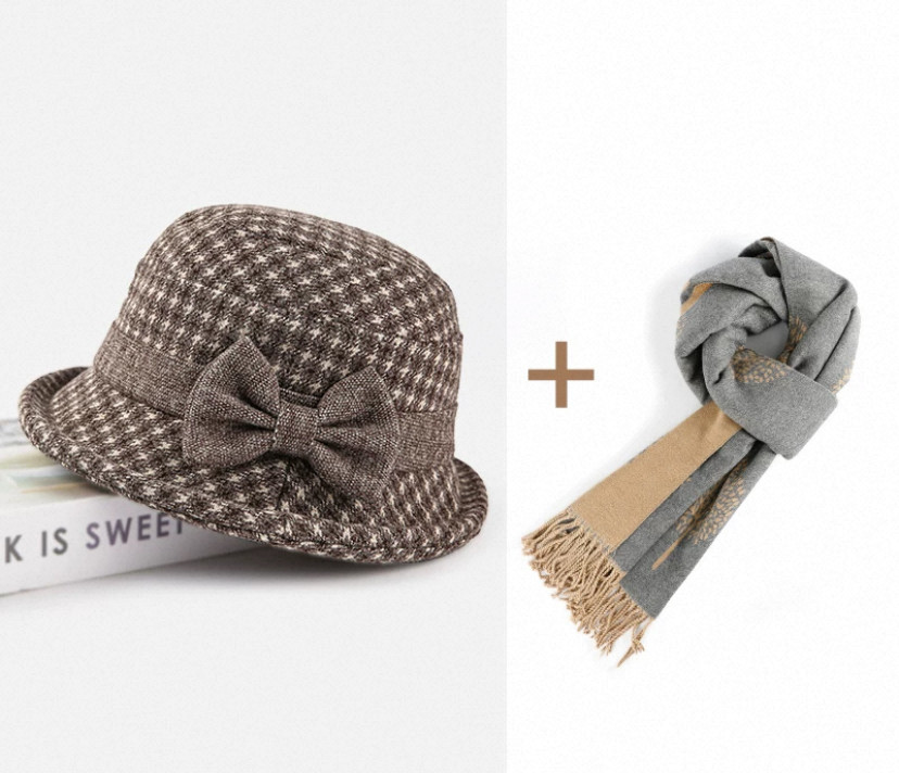 春秋*冬* 帽子&マフラー ２点セット* ハット*スカーフ* 旅行 *通勤 *通学 *日常*防寒