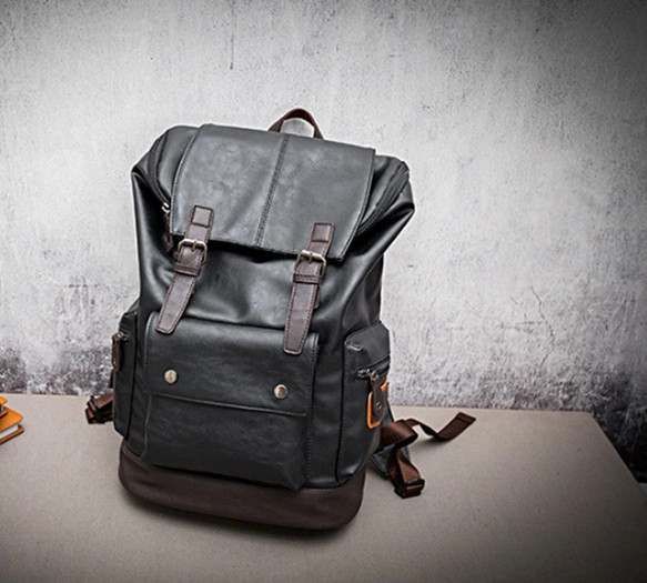 通勤通学 旅行用 大容量 2wayシンプルな牛革リュックバッグ肩掛けバッグ