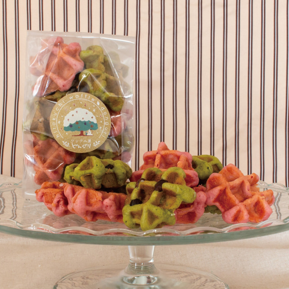 雪だるまのクリスマスカラーワッフル(5袋セット) ×1、他2種４点セット（合計５点） 3枚目の画像