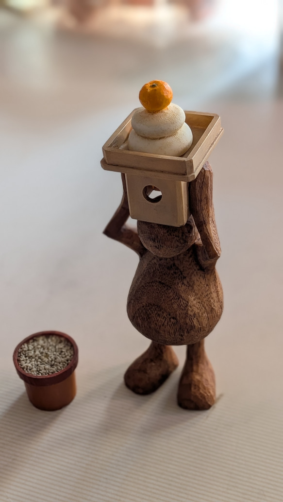 鏡餅と鉢持ちムーセット 4枚目の画像