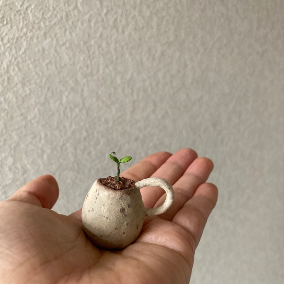 9937.bud 粘土の鉢植え マグカップ 5枚目の画像