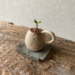 9937.bud 粘土の鉢植え マグカップ 2枚目の画像