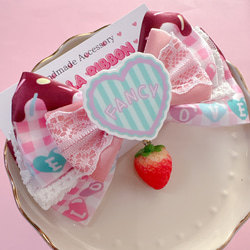 うさぎドーナツ♡ ゆめかわ チュールリボン ツイン ハンドメイド