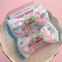 うさぎドーナツ♡ ゆめかわ チュールリボン ツイン ハンドメイド