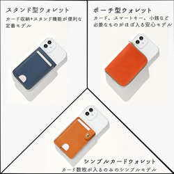 MagSafe対応 スマホケース MagCatch®【 Sジーンズ × クリア 】 スマートウォレットセット NM02K 5枚目の画像