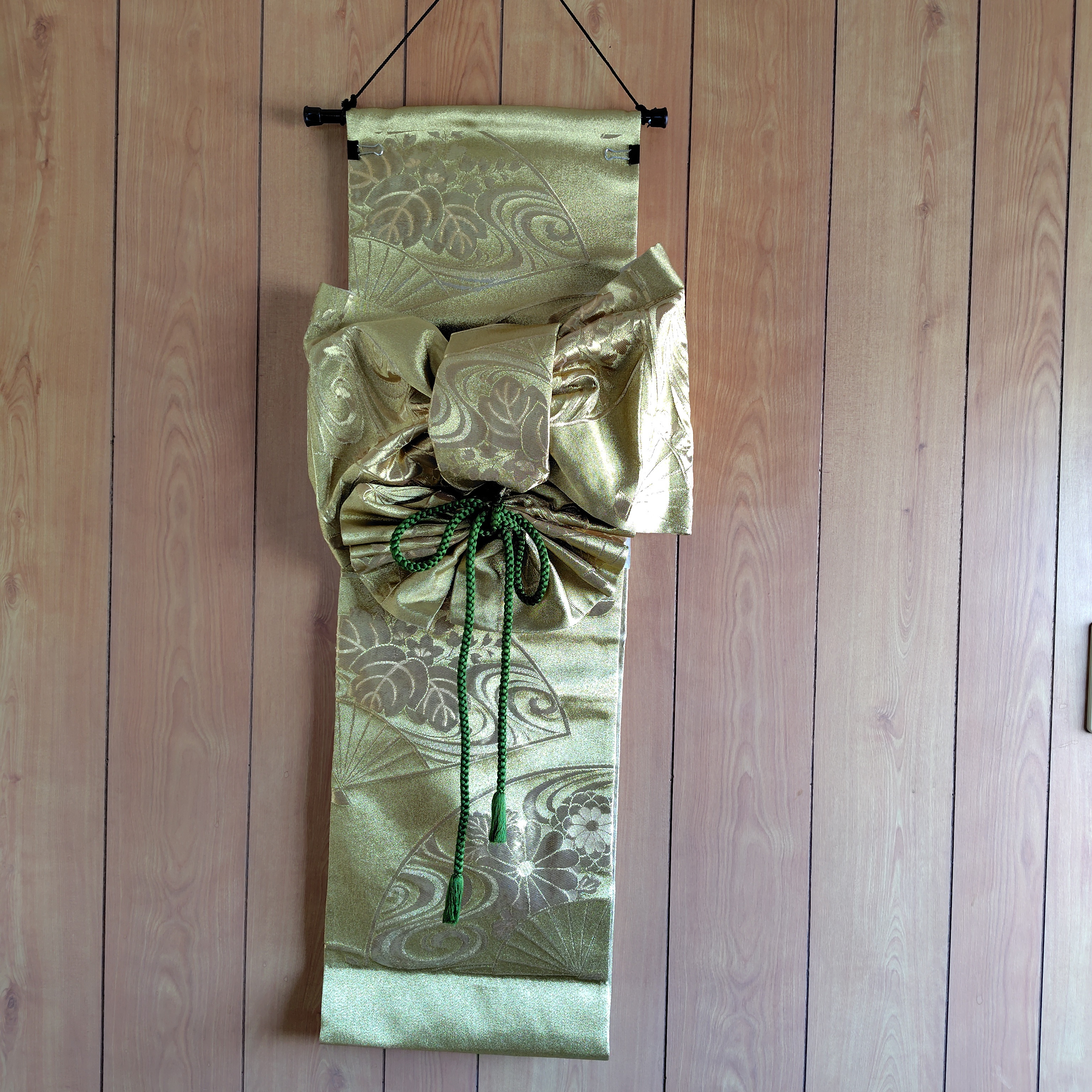 お正月飾り　帯のタペストリー