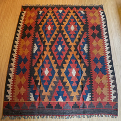 141×89 トライバルラグ ヴィンテージラグ バルーチ 手織りラグ