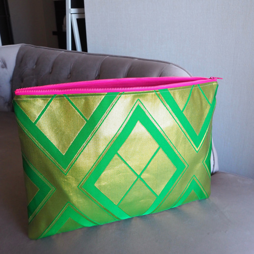 一点物】着物帯リメイク PCケース タブレットケース クラッチバッグ 帯