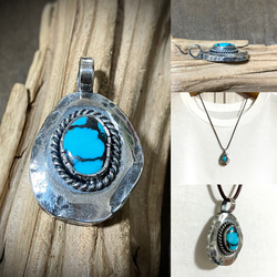 希少❤️インディアンジュエリーターコイズペンダント❤️STERLING SILVER スリーピングビューティー ターコイズ シルバー ネックレス ペンダント