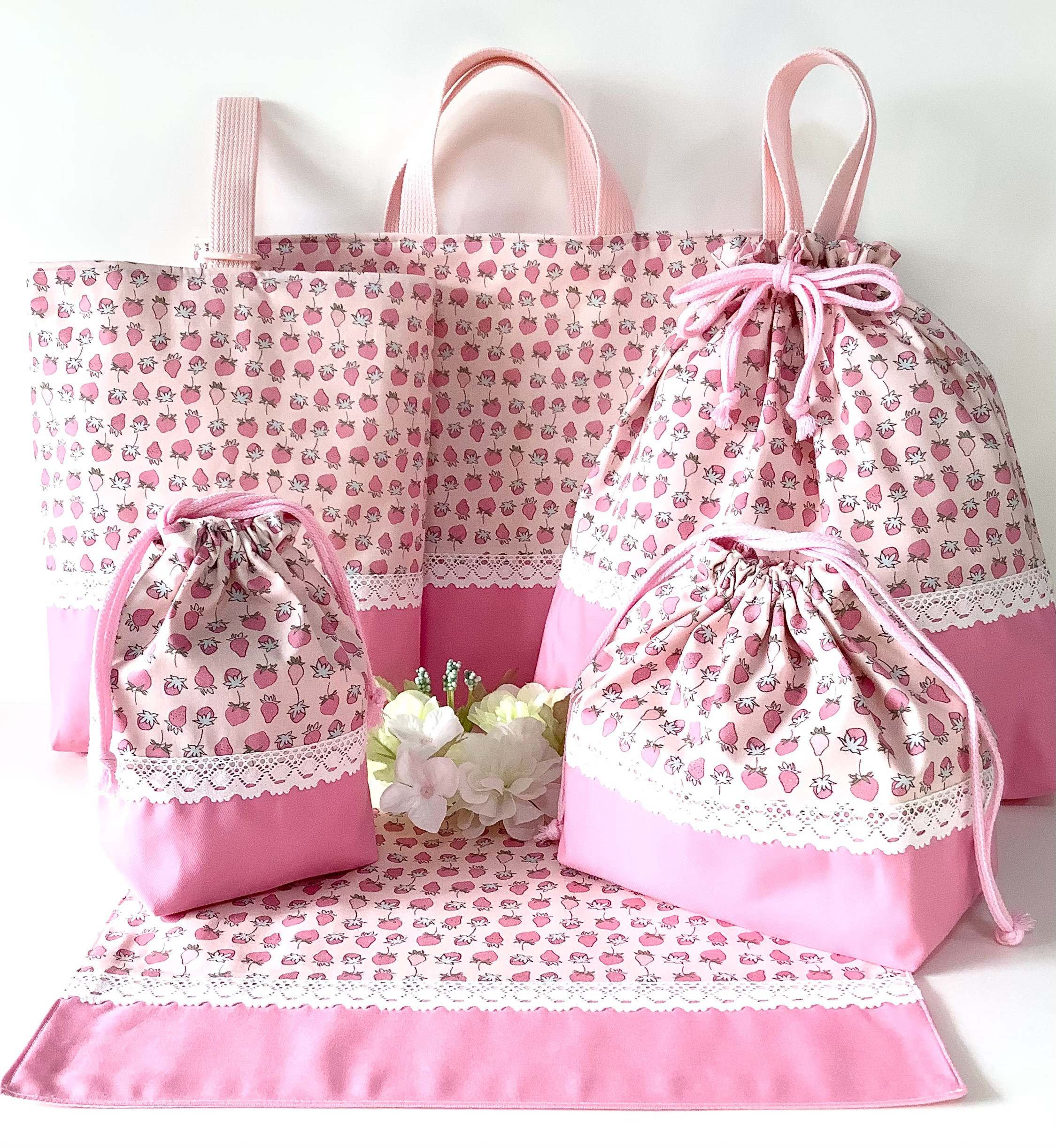 ♪new♪♡Strawberry paradise★通園通学6点セット♡ ♪ストロベリーパラダイス♪デコレクションズ