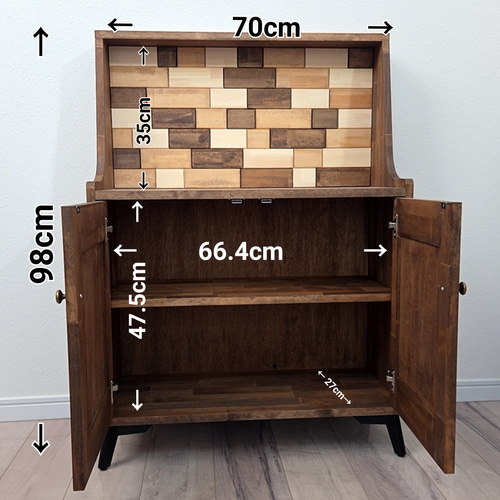 木のぬくもりを楽しむ＊北欧風コンソールキャビネット｜レンガデザイン