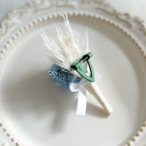 キッズ ブートニア ~blue white~ 結婚式 入学式 卒業式 ブートニア