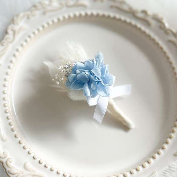 キッズ ブートニア ~blue white~ 結婚式 入学式 卒業式 ブートニア