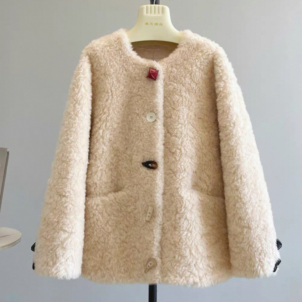 2色羊毛（ウール）コート、羊毛（ウール）100%、防寒対策、保温力高い大人の冬コート、ジャケット、冬支度新作