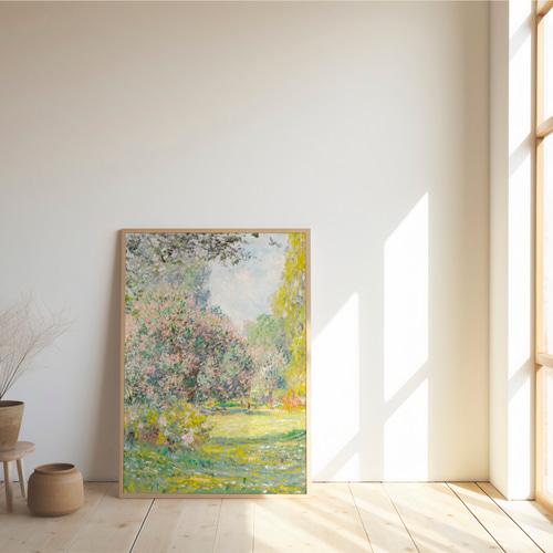 モネ アートポスター 風景画 緑 アンティーク 北欧インテリア 絵画