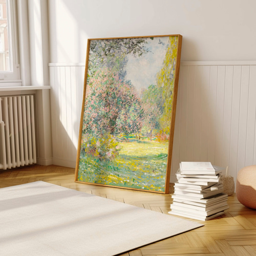 モネ アートポスター 風景画 緑 アンティーク 北欧インテリア 絵画