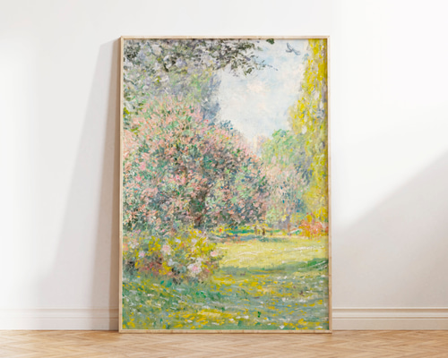 モネ アートポスター 風景画 緑 アンティーク 北欧インテリア 絵画