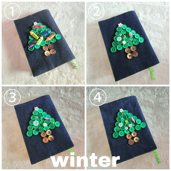 四季牛仔布書籍封面（平裝本尺寸），內含原創短篇小說 第11張的照片