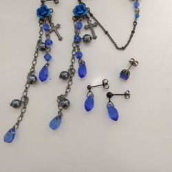 薔薇 バラ ローズ ハート グラスコード 眼鏡チェーン マスクチェーン