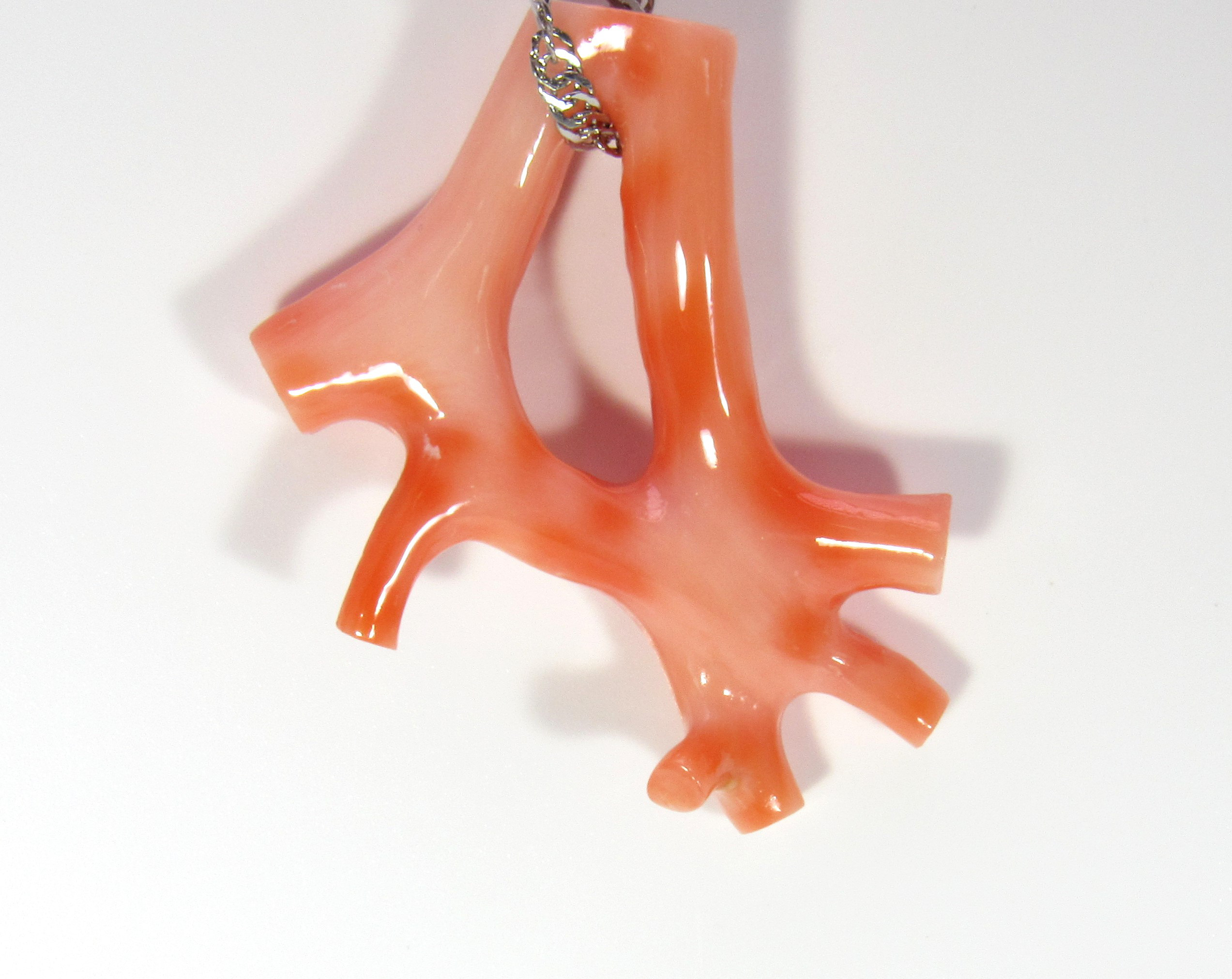 宝石珊瑚   ピンク枝　ネックレス　ペンダント　アクセサリー ・ジュエリ -  MG1608