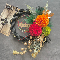 No.24 わらしめ縄リーススワッグ2024 ハンドメイドお正月飾り 玄関