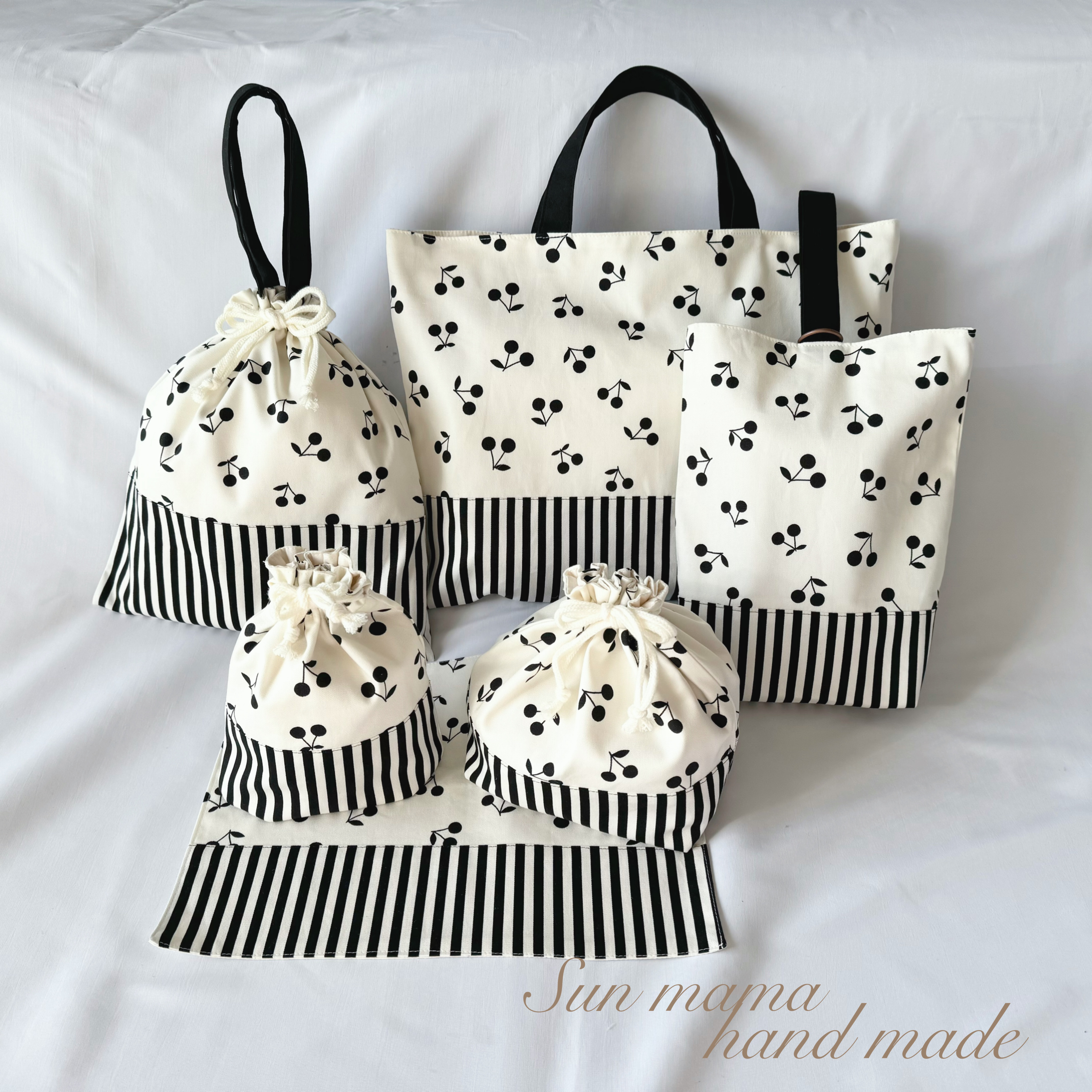 新作特価　入園6点セット　入学セット　入園セット　チェリー柄　かわいい　女の子  入園　入園入学2025