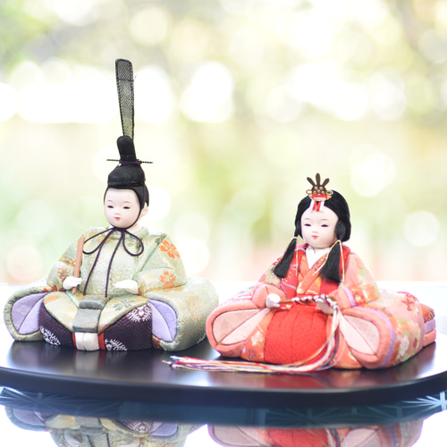 雛人形 【葵雛】 1点限り （紅白梅・貝桶・油灯・屏風付き） ひな人形