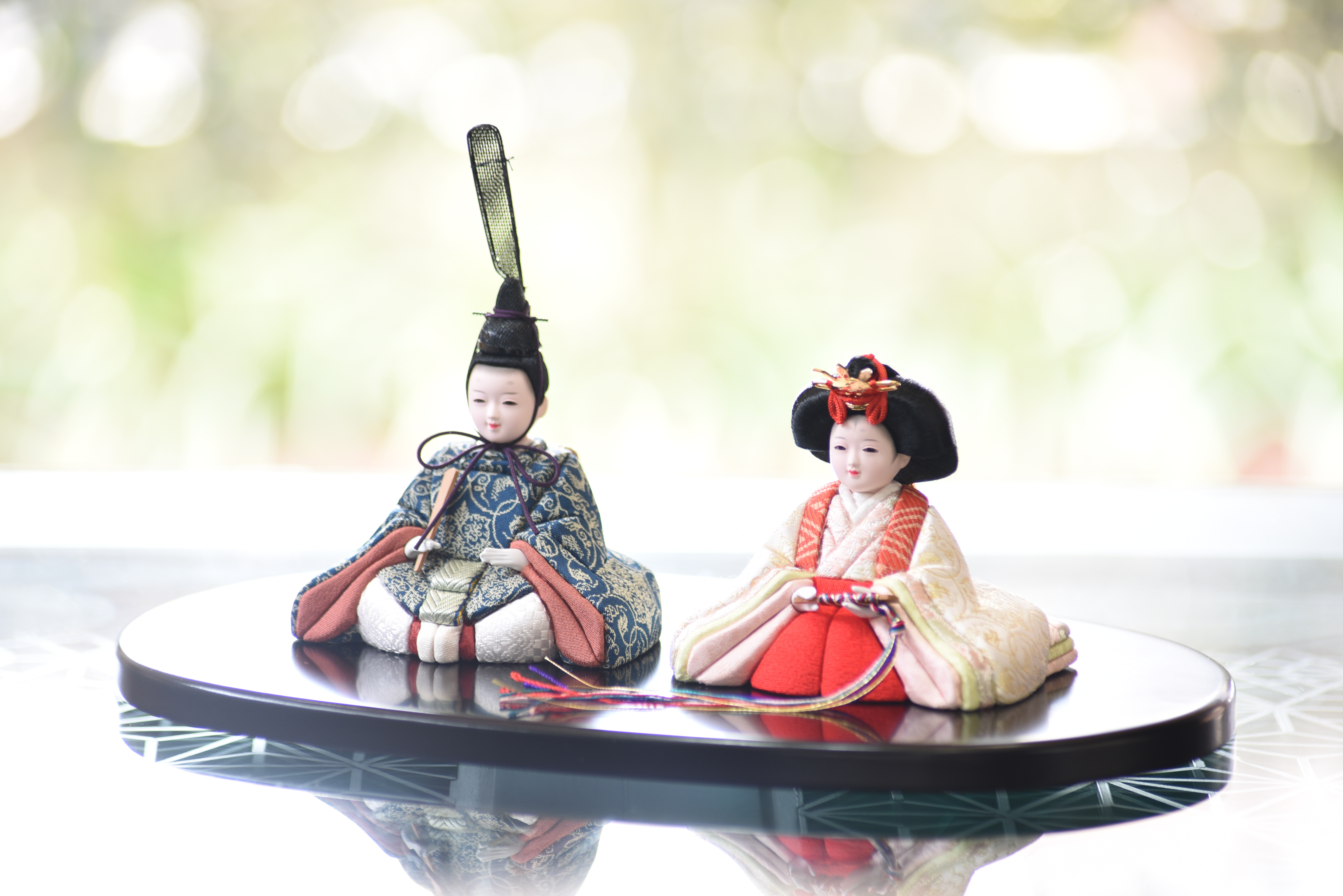 雛人形【令妃雛】新作　　小判台飾り　木目込み人形