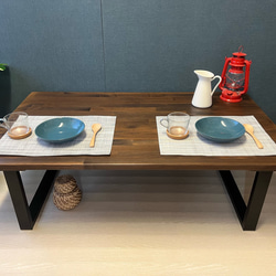 送料無料】 ローテーブル 台形 90cm 58cm アカシア 縦柄 折りたたみ脚