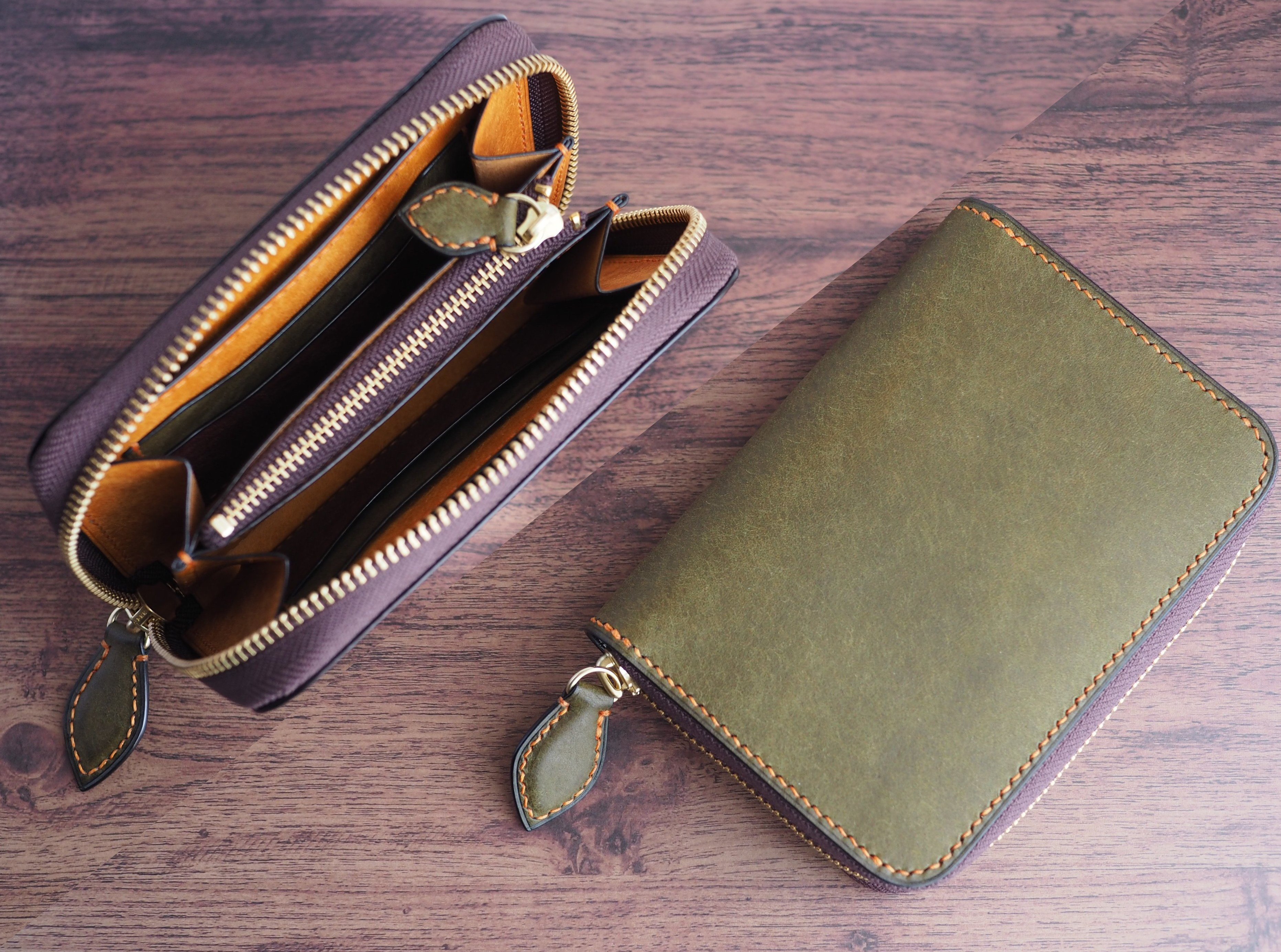 2/3wallet(トゥーサーズウォレット)│マルゴー│ボスコ(オリーブ色
