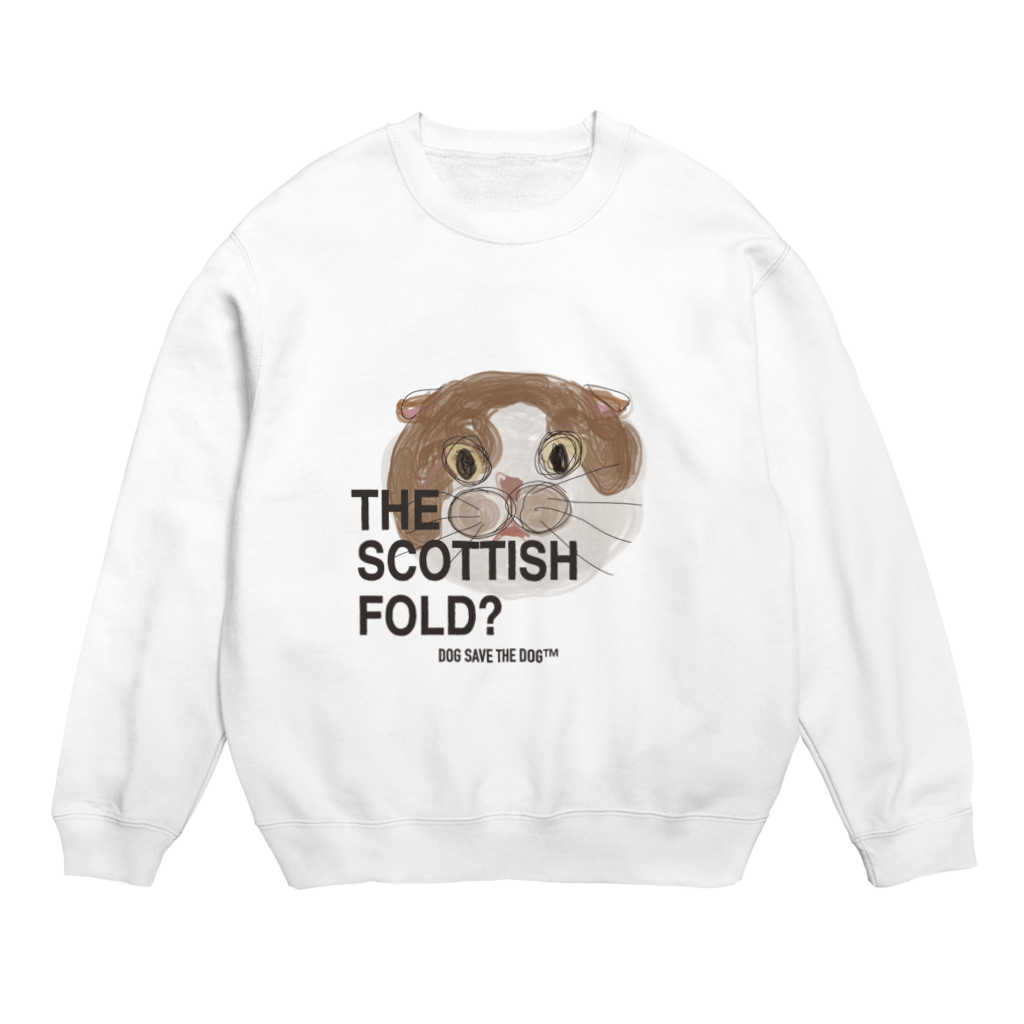 \名入れ可/ スウェット【スコティッシュフォールド】　ペット　犬　チャリティ　お名前　オーダー　うちの子　トレーナー　猫
