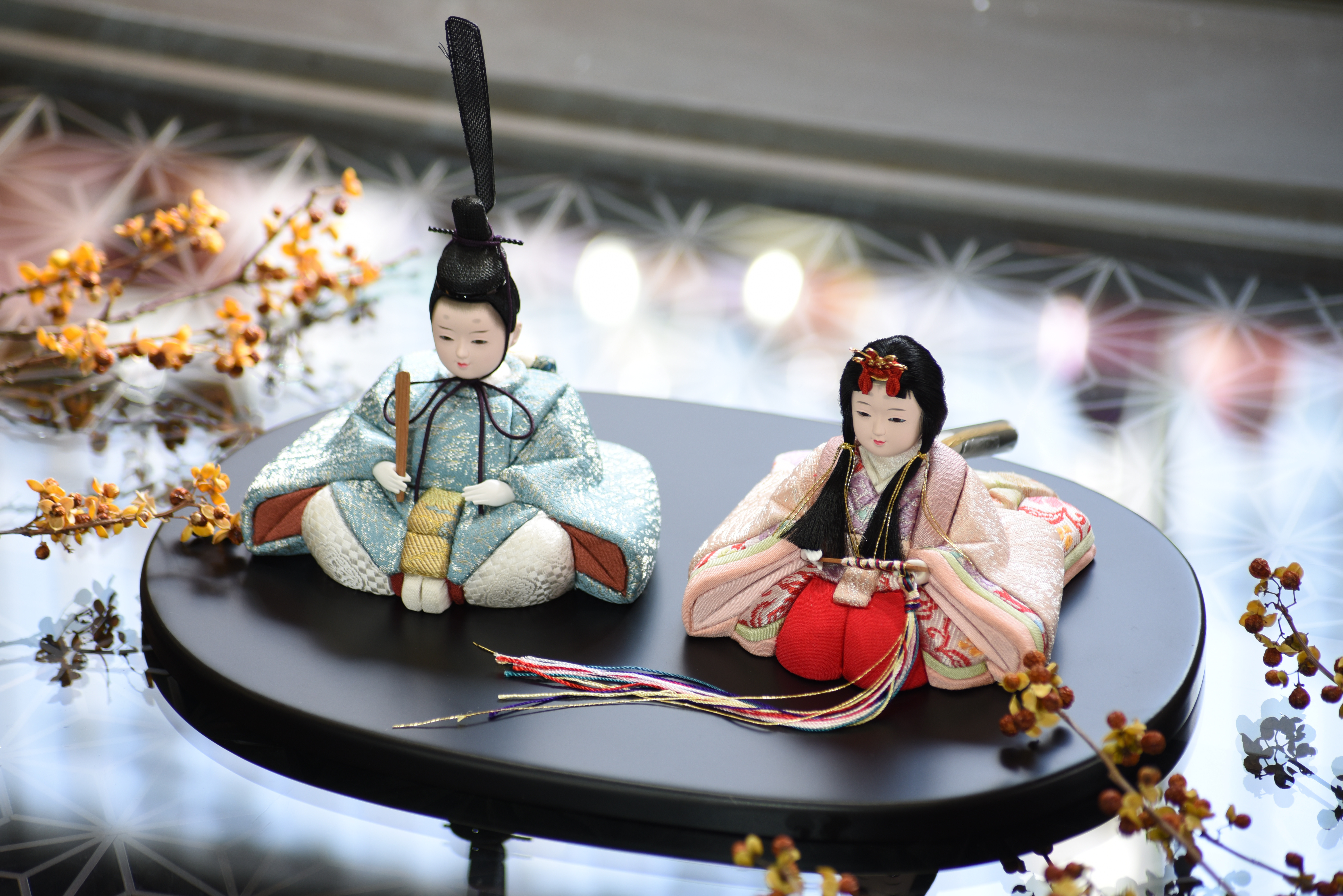 雛人形【彩美雛】　小判台飾り　1点限り