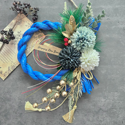 お正月しめ縄 しめ縄リース しめ飾り リース＊ハンドメイド No.231 木の実のナチュラルしめ縄リース2024 ハンドメイドお正月飾り