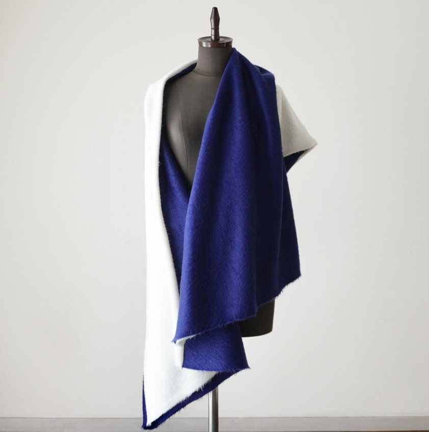 VARIATION ストール・マフラー royal blue×white