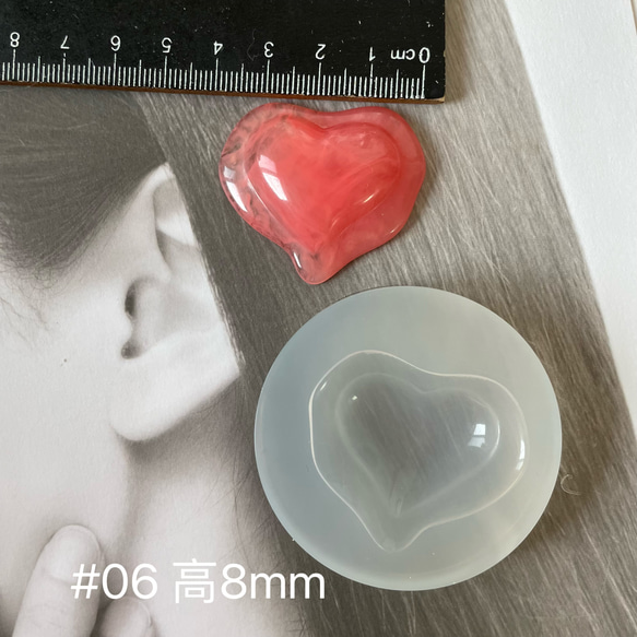 シリコンモールド #06　大きいサイズハート Temp 1枚目の画像
