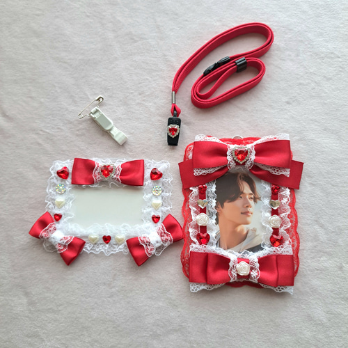 推し活グッズ 3点セット トレカケース ペンライトリボン 名札ケース