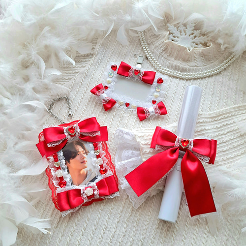 推し活グッズ 3点セット トレカケース ペンライトリボン 名札ケース