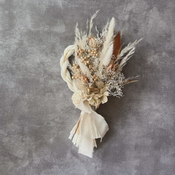 ルナリアとパンパスグラスのリース ナチュラルリース ドライフラワー