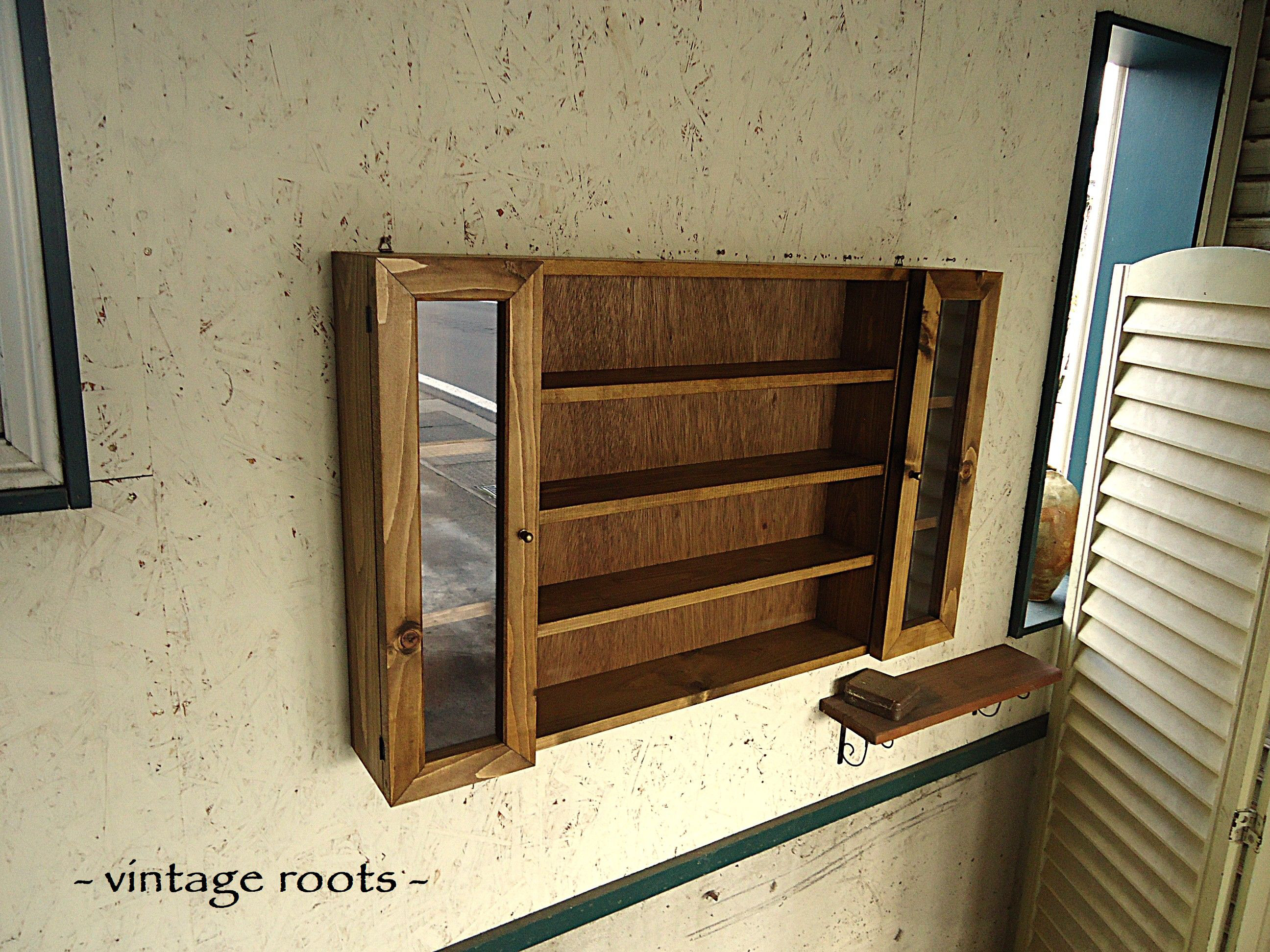 ［サイズオーダー可］-vintageroots-45壁掛けコレクションケース