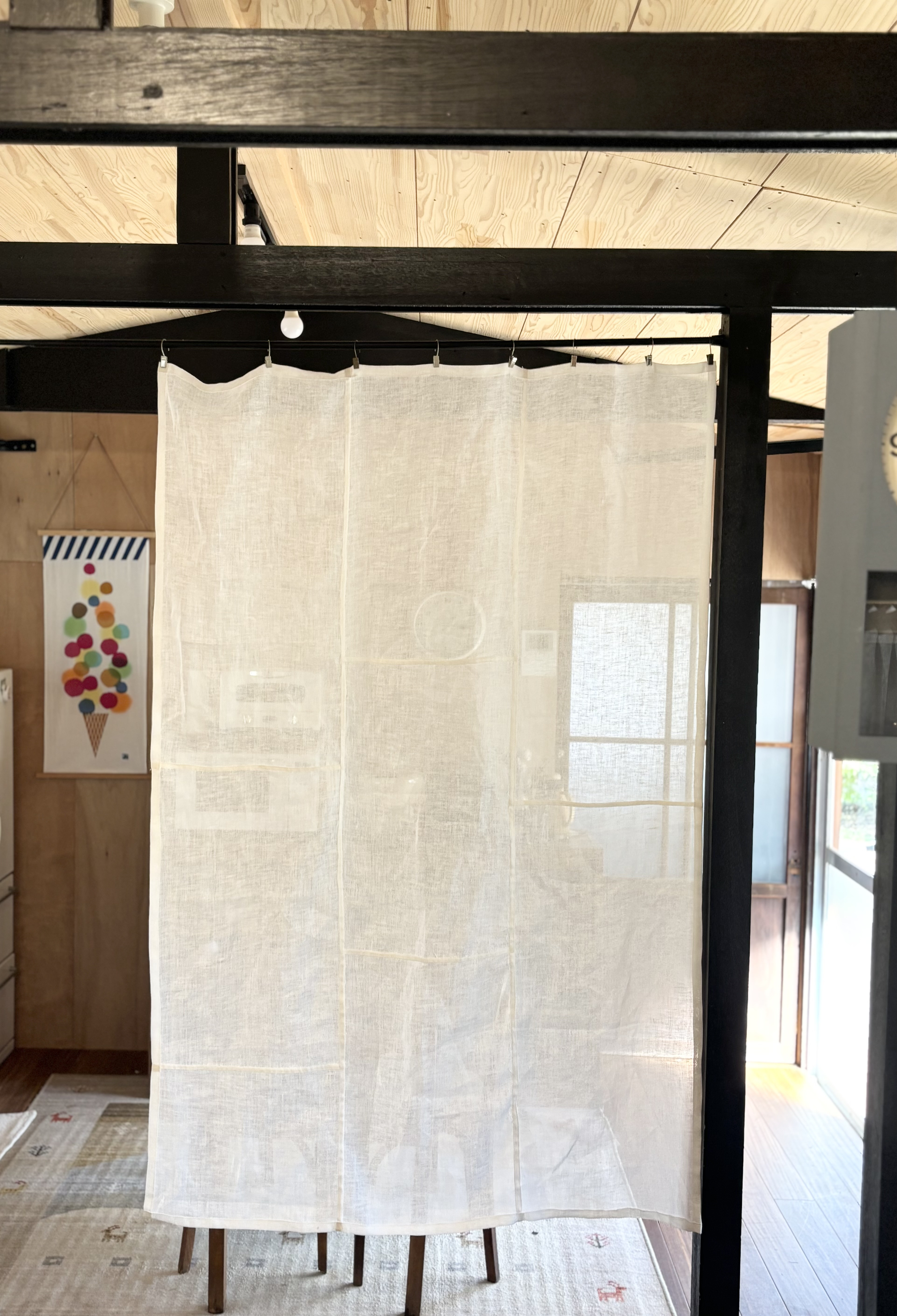 風と光の薄手白リネンクロス（150×100）｜たっぷり使える大きめサイズ