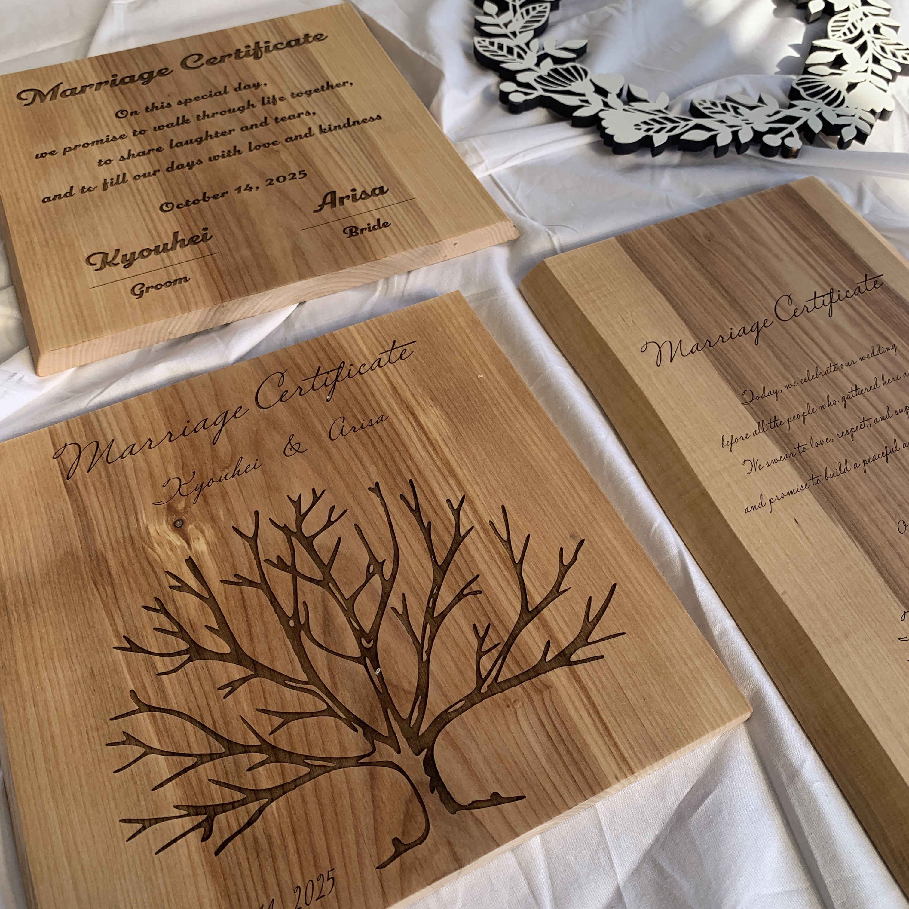 木の結婚証明書オーダーページ｜無垢材  ウェディング ウェルカムスペース ウェルカムボード 結婚式 ゲスト参加【co8】