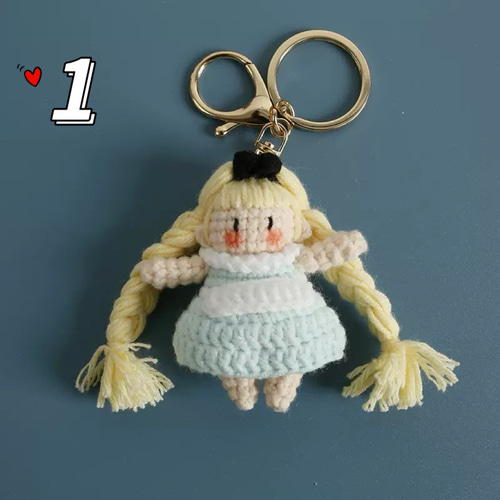 毛糸 手作り 編みぐるみ バッグチャーム キーホルダー 誕生日の贈り物