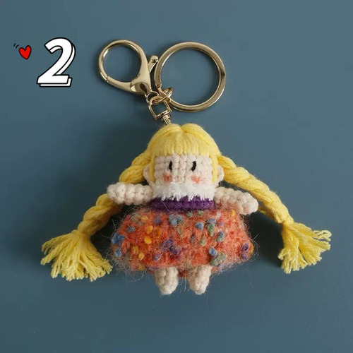 毛糸 手作り 編みぐるみ バッグチャーム キーホルダー 誕生日の贈り物