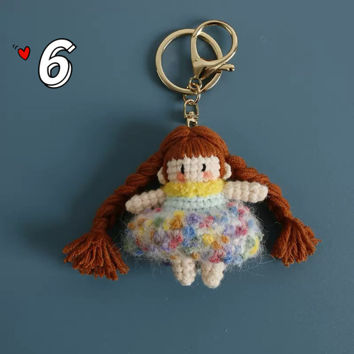 毛糸 手作り 編みぐるみ バッグチャーム キーホルダー 誕生日の贈り物